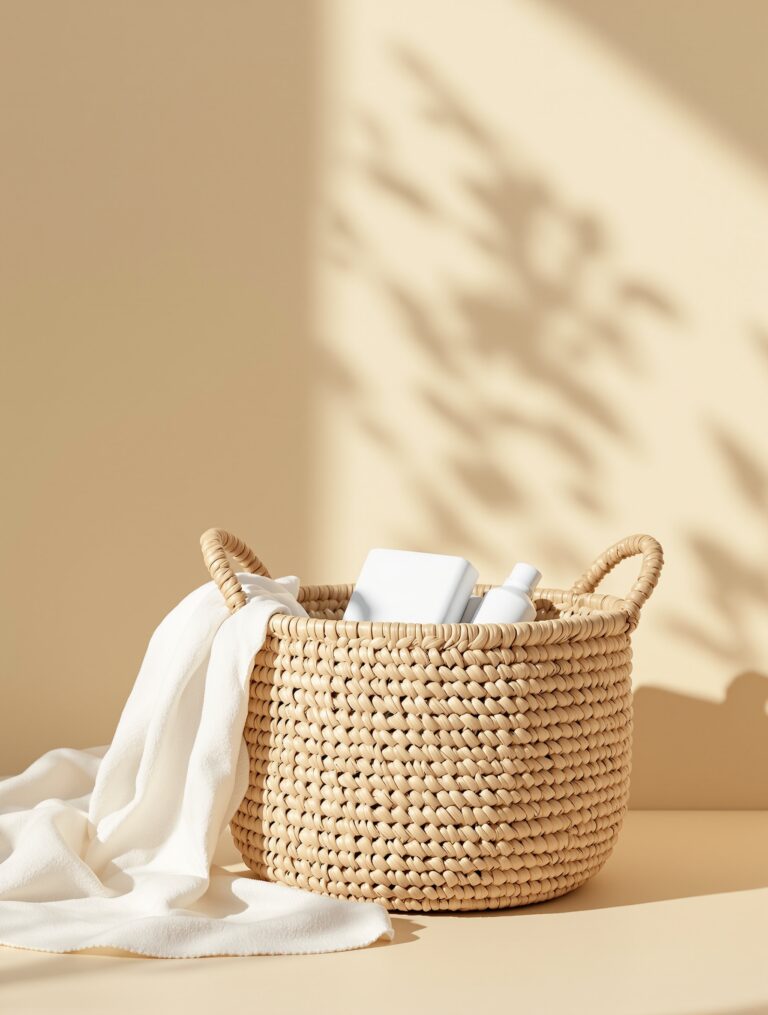 Water Hyacinth Magazine Basket