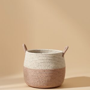 Braided Wool Floor Basket