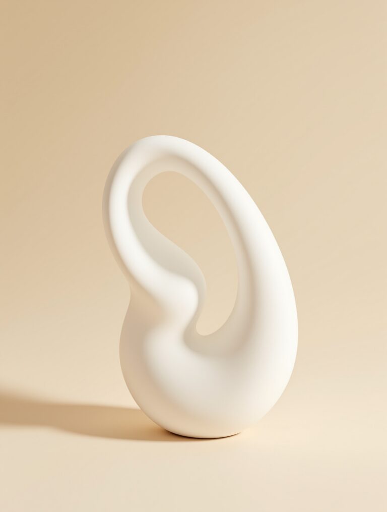 Ceramic Curve Sculpture
