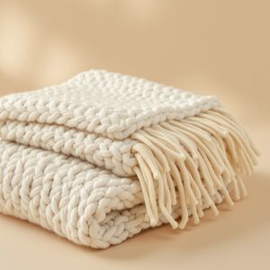 Chunky Knit Wool Throw