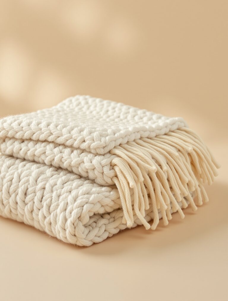 Chunky Knit Wool Throw