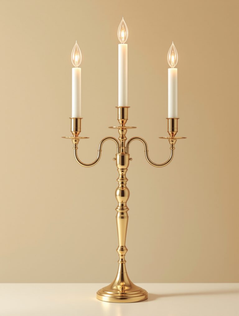 Gilded Brass Candelabra