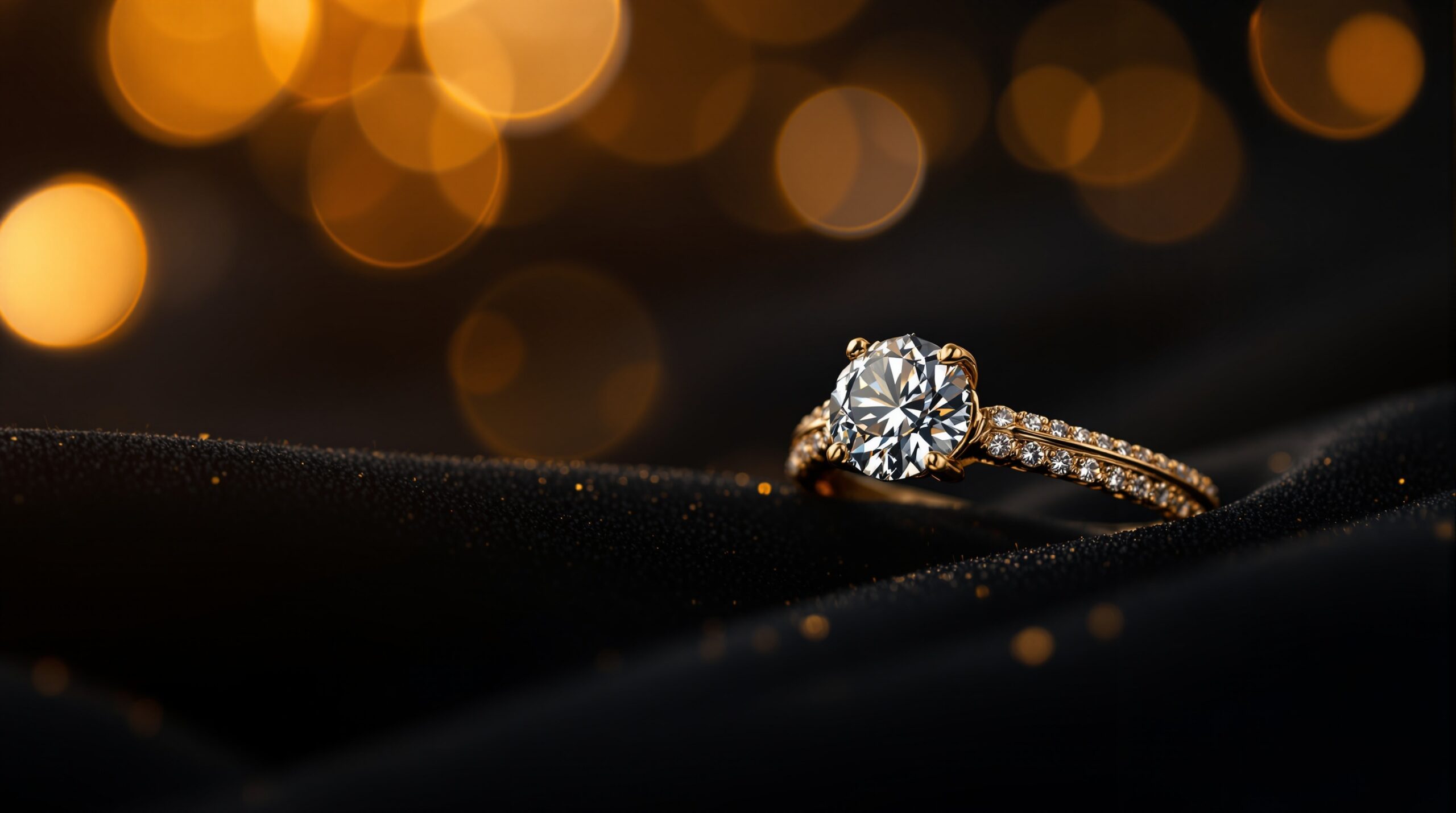 Luxury ring on black velvet