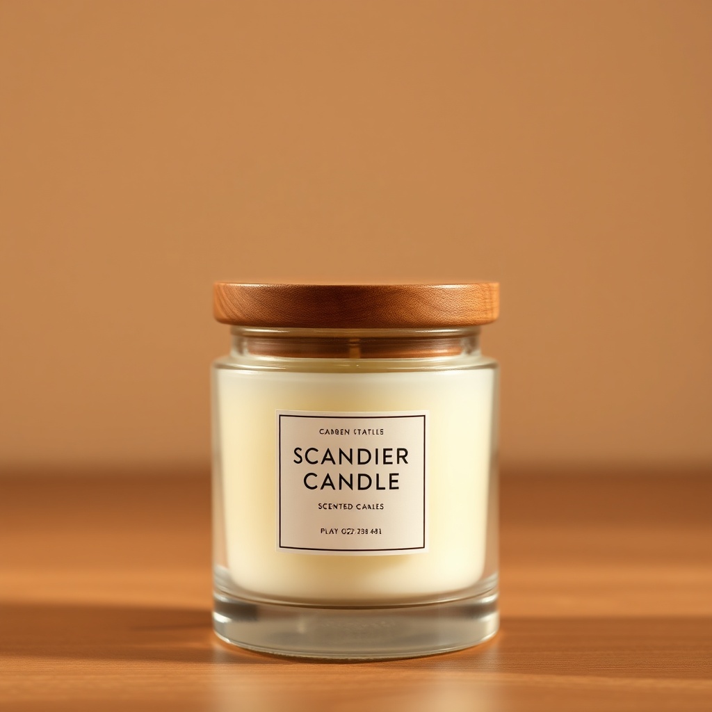 Scented Candle Jar — Amber