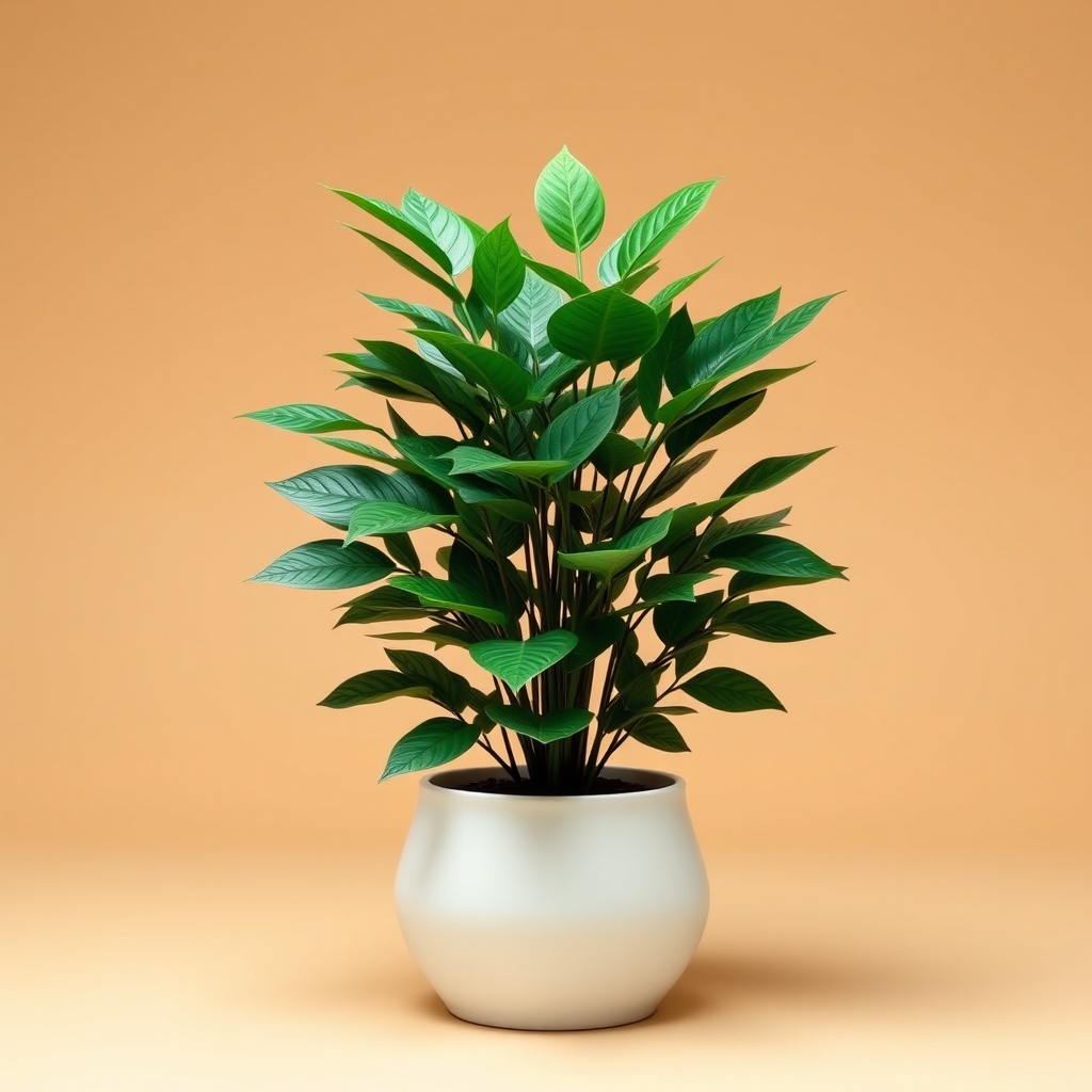 Faux Potted Plant — Green