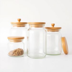 Glass Storage Jars — Bamboo Lid